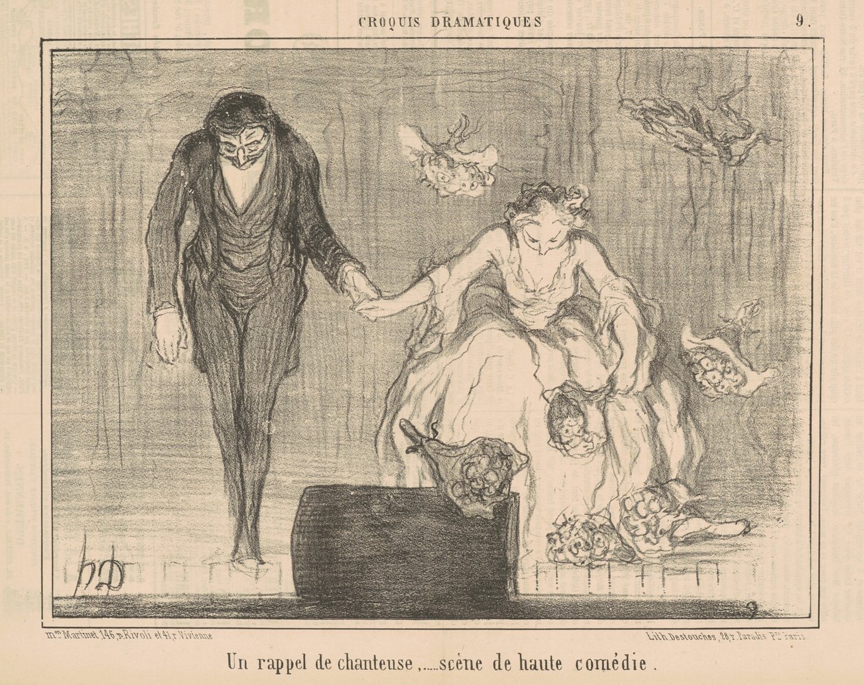 Ein Rückruf der Sängerin von Honoré Daumier