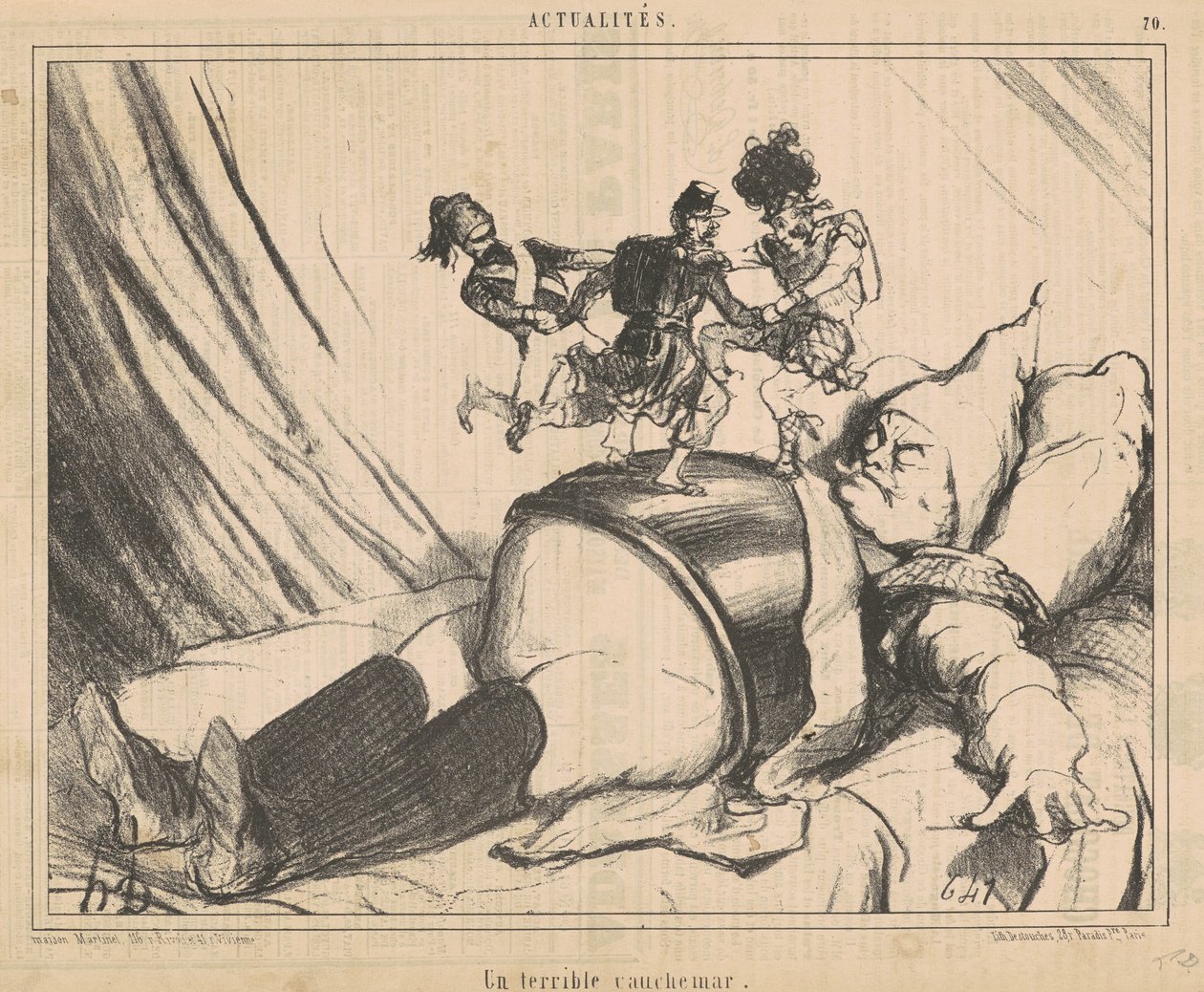 Ein schrecklicher Albtraum von Honoré Daumier