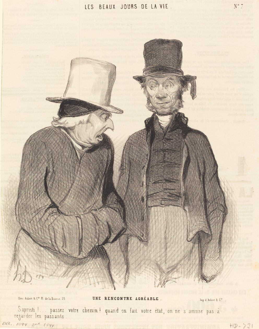 Ein angenehmes Treffen von Honoré Daumier