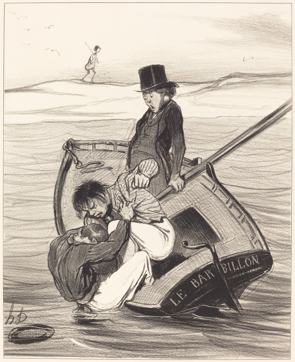 Eine Revolte an Bord von Honoré Daumier