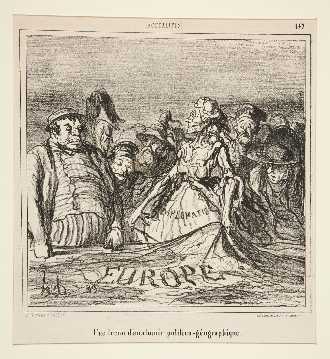 Une lecon d von Honoré Daumier