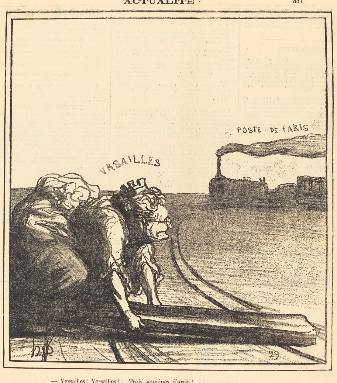 Versailles!... Drei Wochen Stillstand! von Honoré Daumier