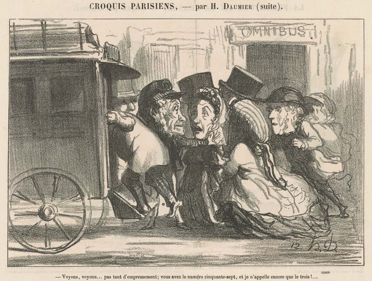 Sehen wir, sehen wir... nicht so viel Eile... von Honoré Daumier