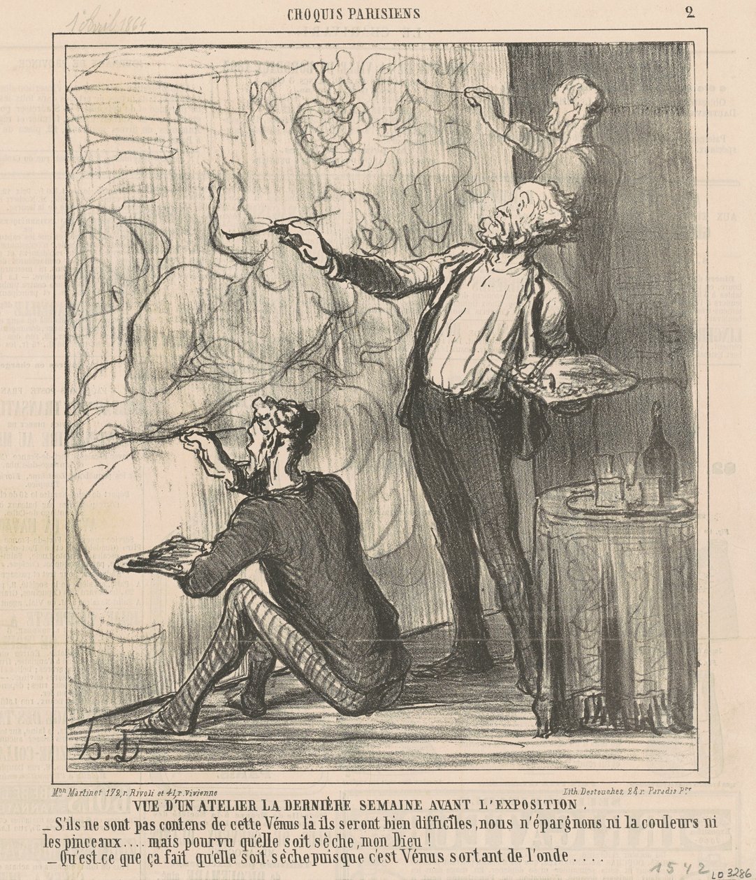 Ansicht eines Ateliers... von Honoré Daumier