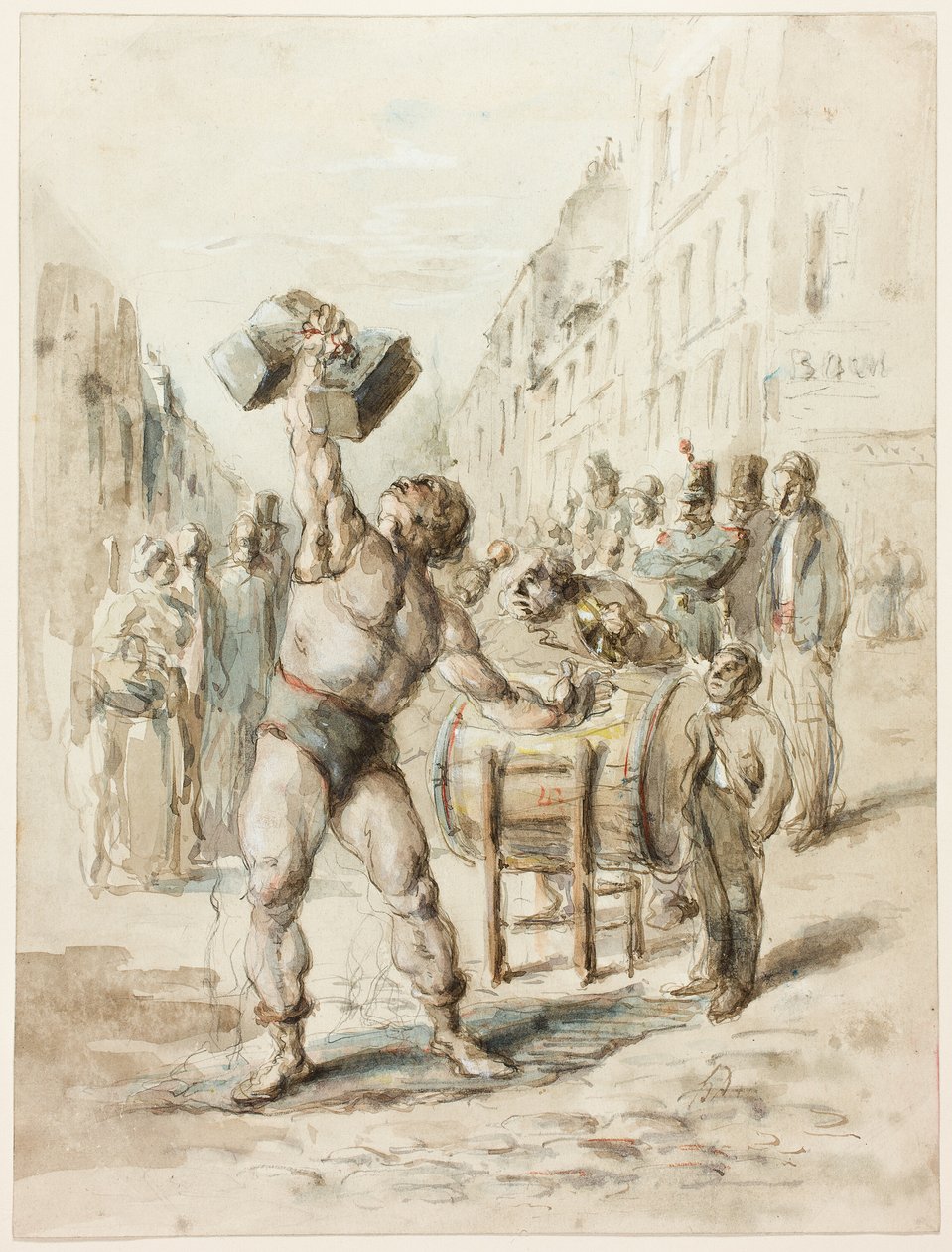 Der Gewichtheber von Honoré Victorin Daumier
