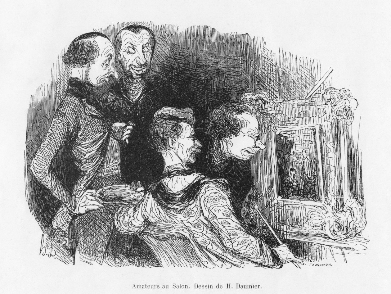 Amateure im Salon von Honoré Daumier