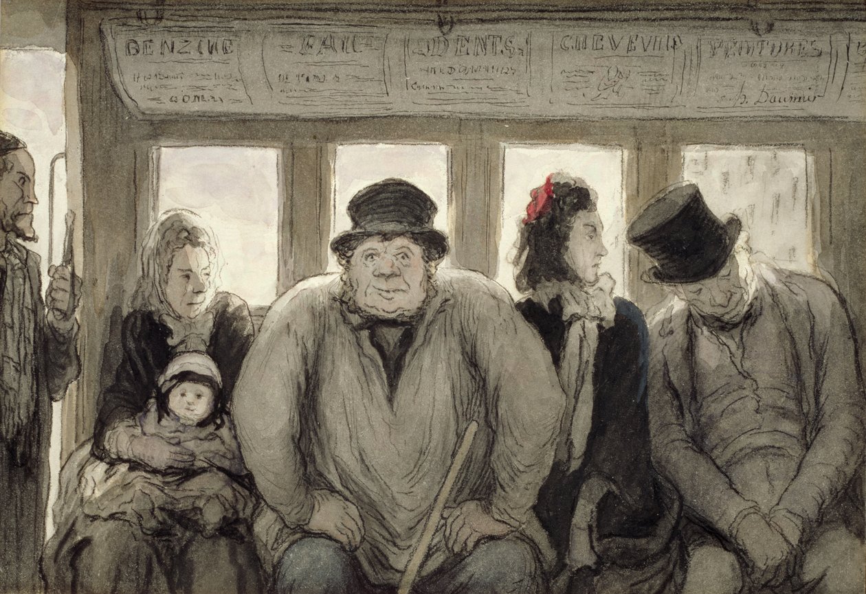 Der Omnibus, 1864 von Honoré Daumier