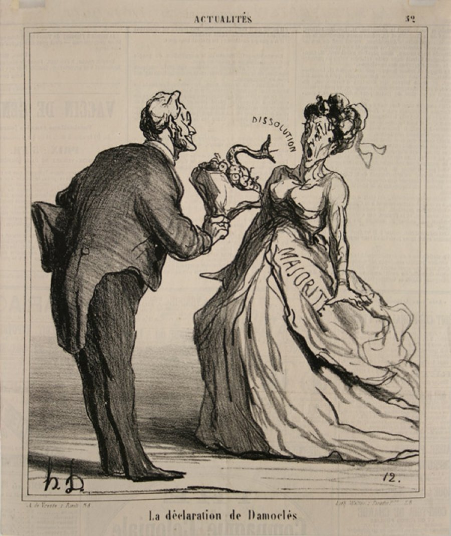 Das Damoklesschwert von Honoré Daumier