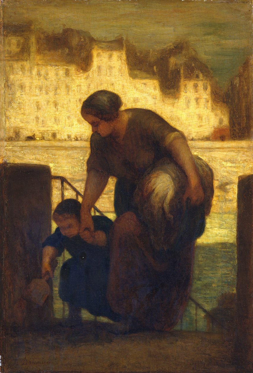 Die Wäscherin von Honoré Daumier