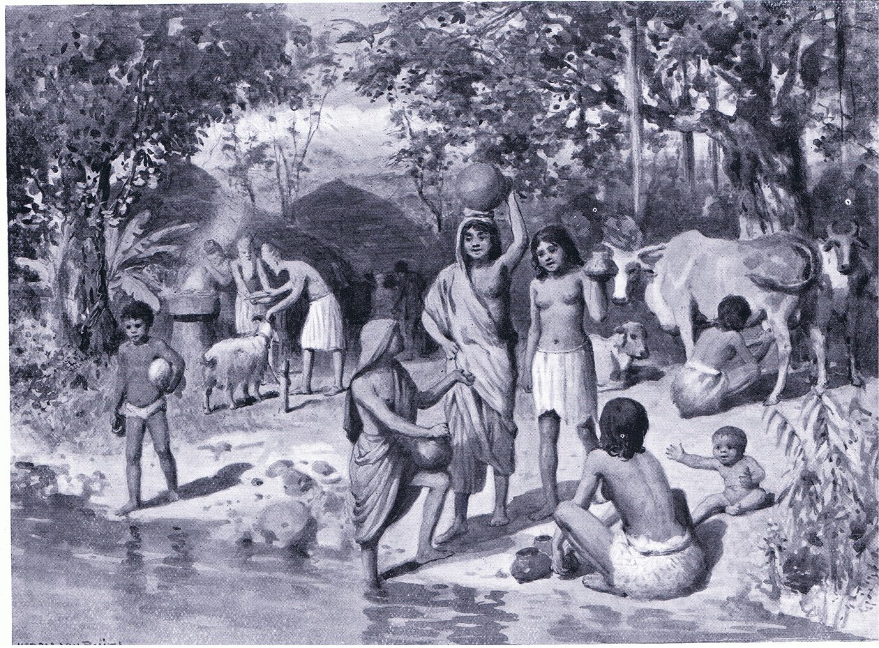 Arier siedelten sich in Indien an - Opfer im Freien von Horace van Ruith