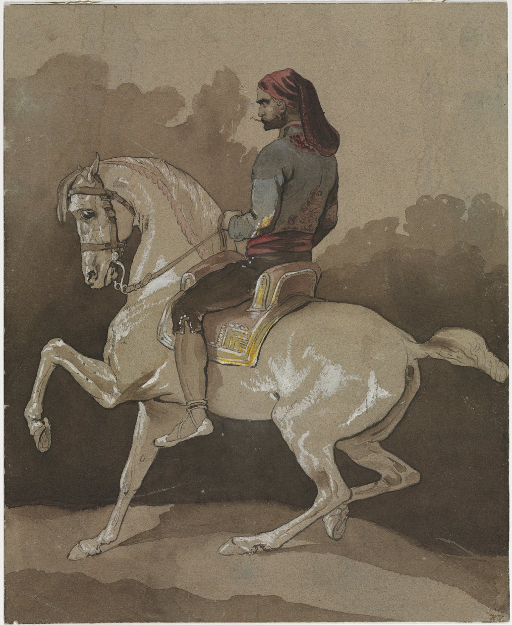 Araber zu Pferd von Emile Jean Horace Vernet