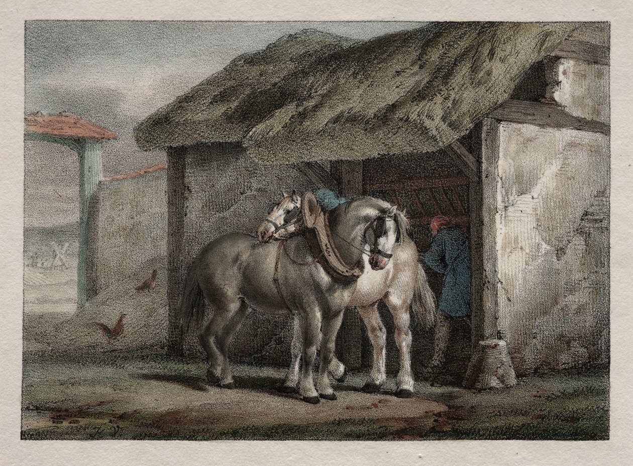 Bauernpferd von Emile Jean Horace Vernet
