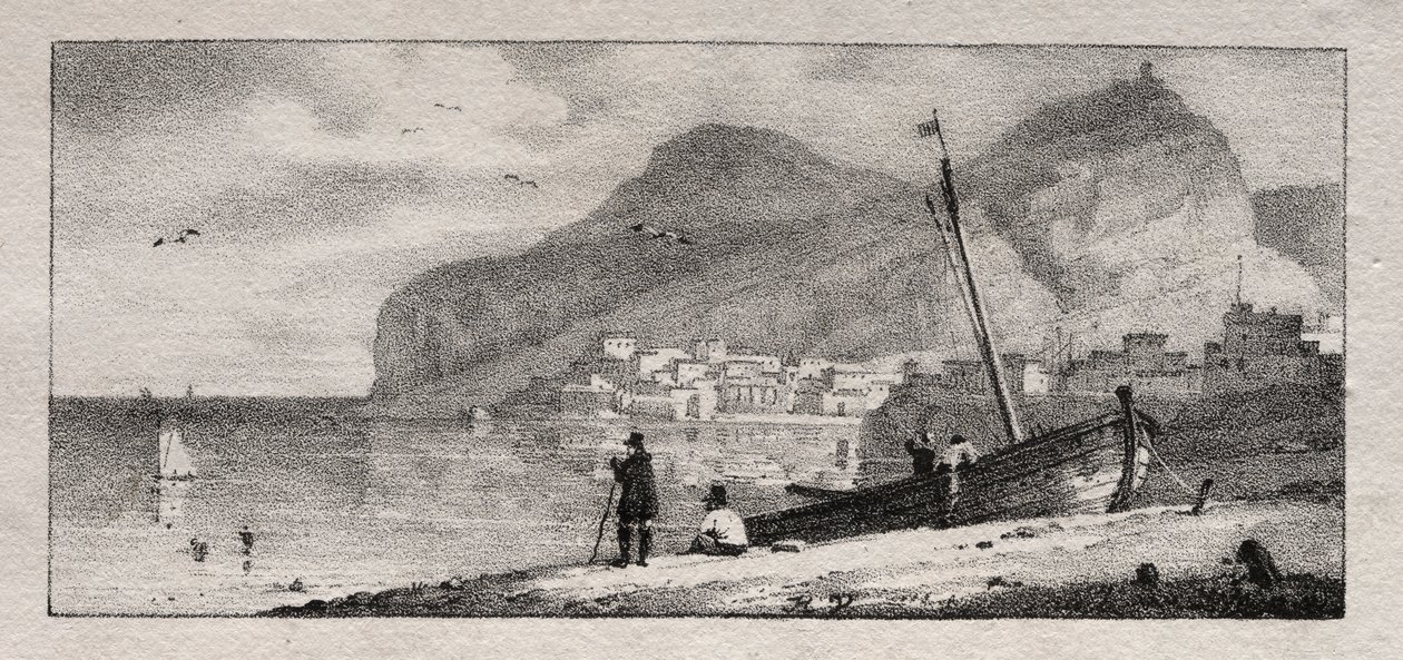 Ansicht eines Hafens von Emile Jean Horace Vernet