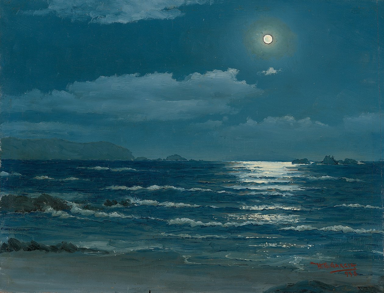 Vollmond, Pichilemu, Chile, 1958 von Horacio G. Garcia