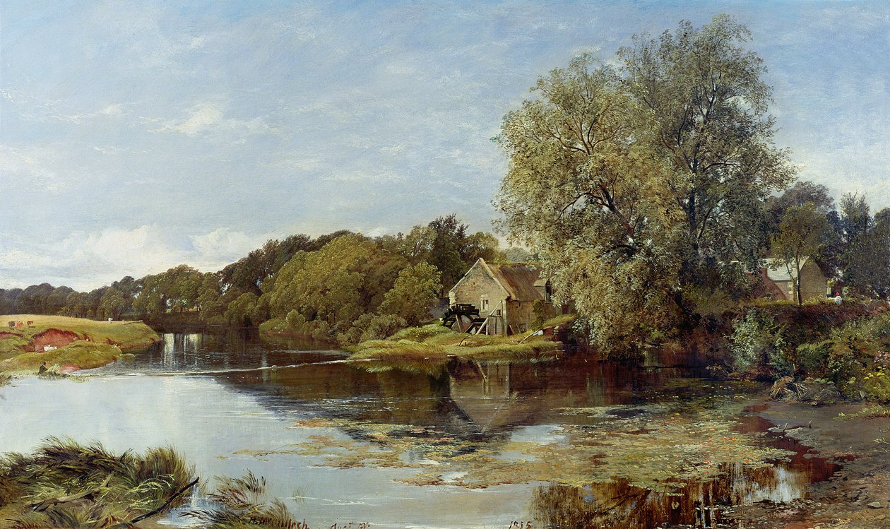 An der Milton-Mühle, am Fluss Irvine, 1855 von Horatio McCulloch