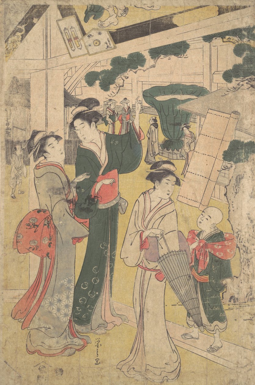 Gruppe von Frauen von Hosoda Eishi