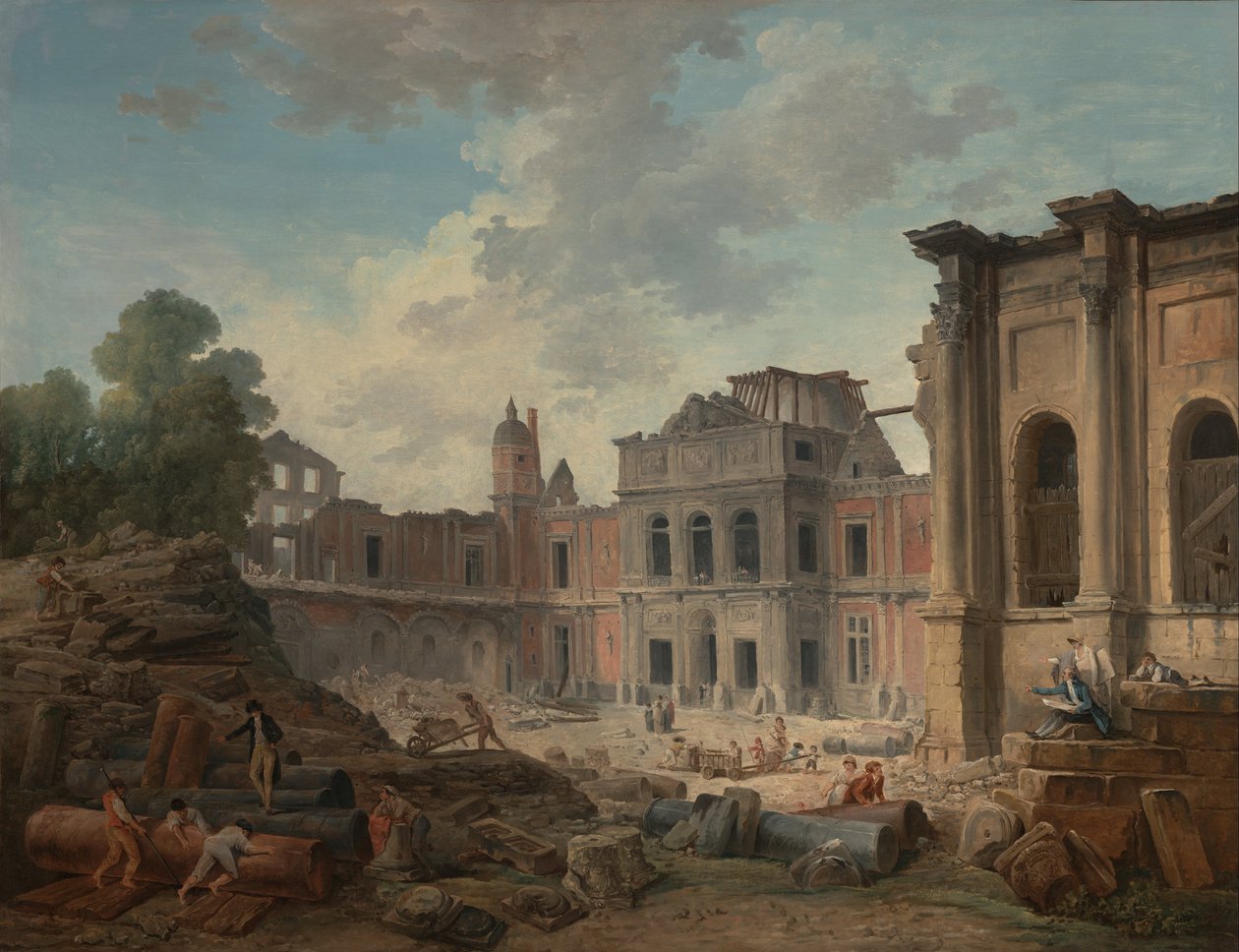 Abriss des Schlosses von Meudon von Hubert Robert