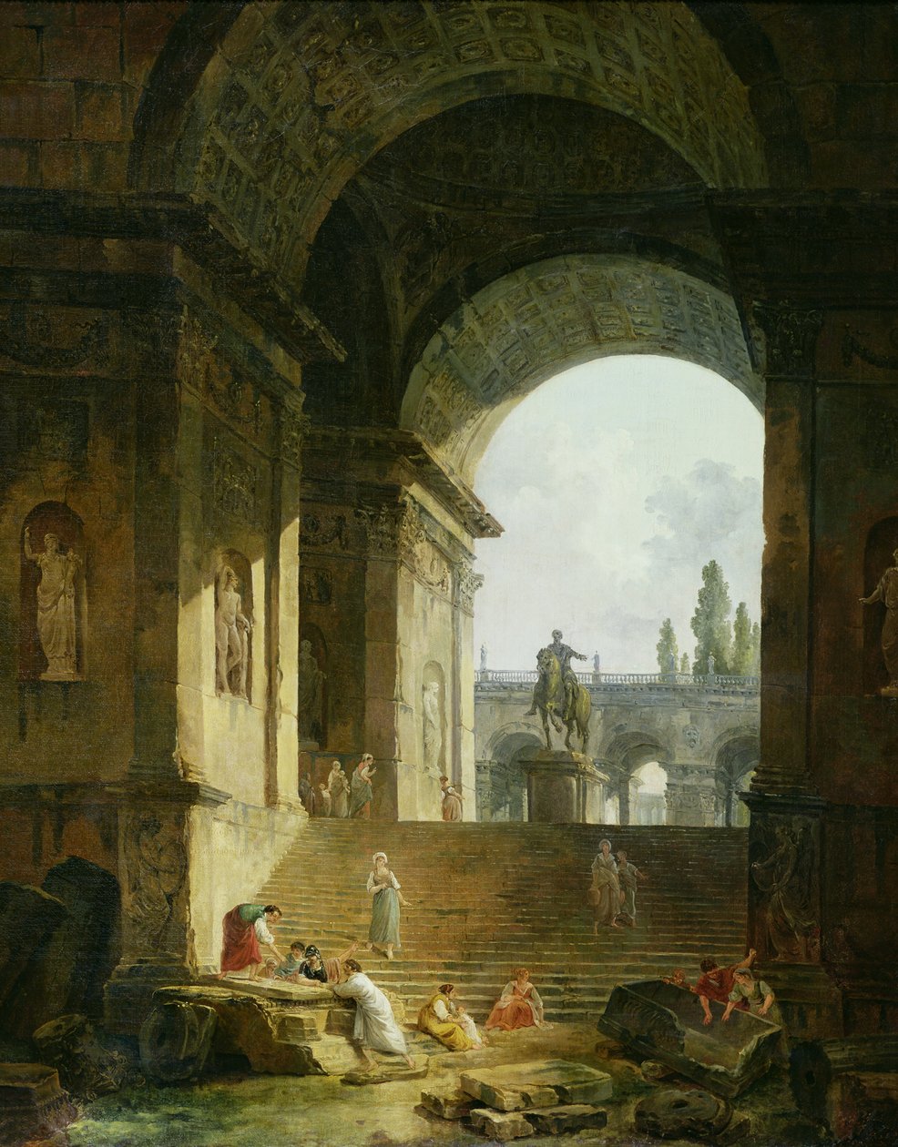 Malerische Ansicht des Kapitols von Hubert Robert