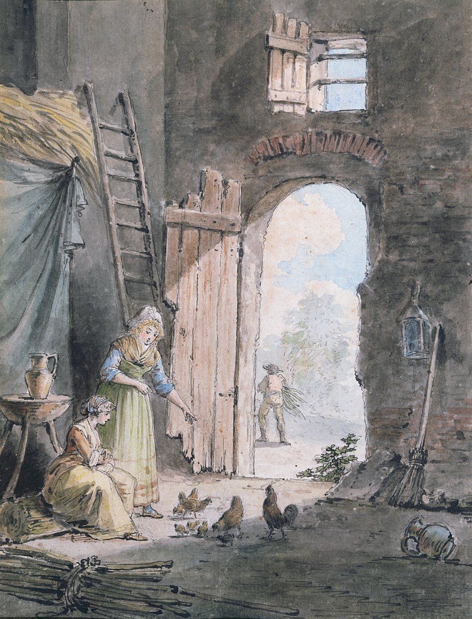 Ländliche Familie von Hubert Robert