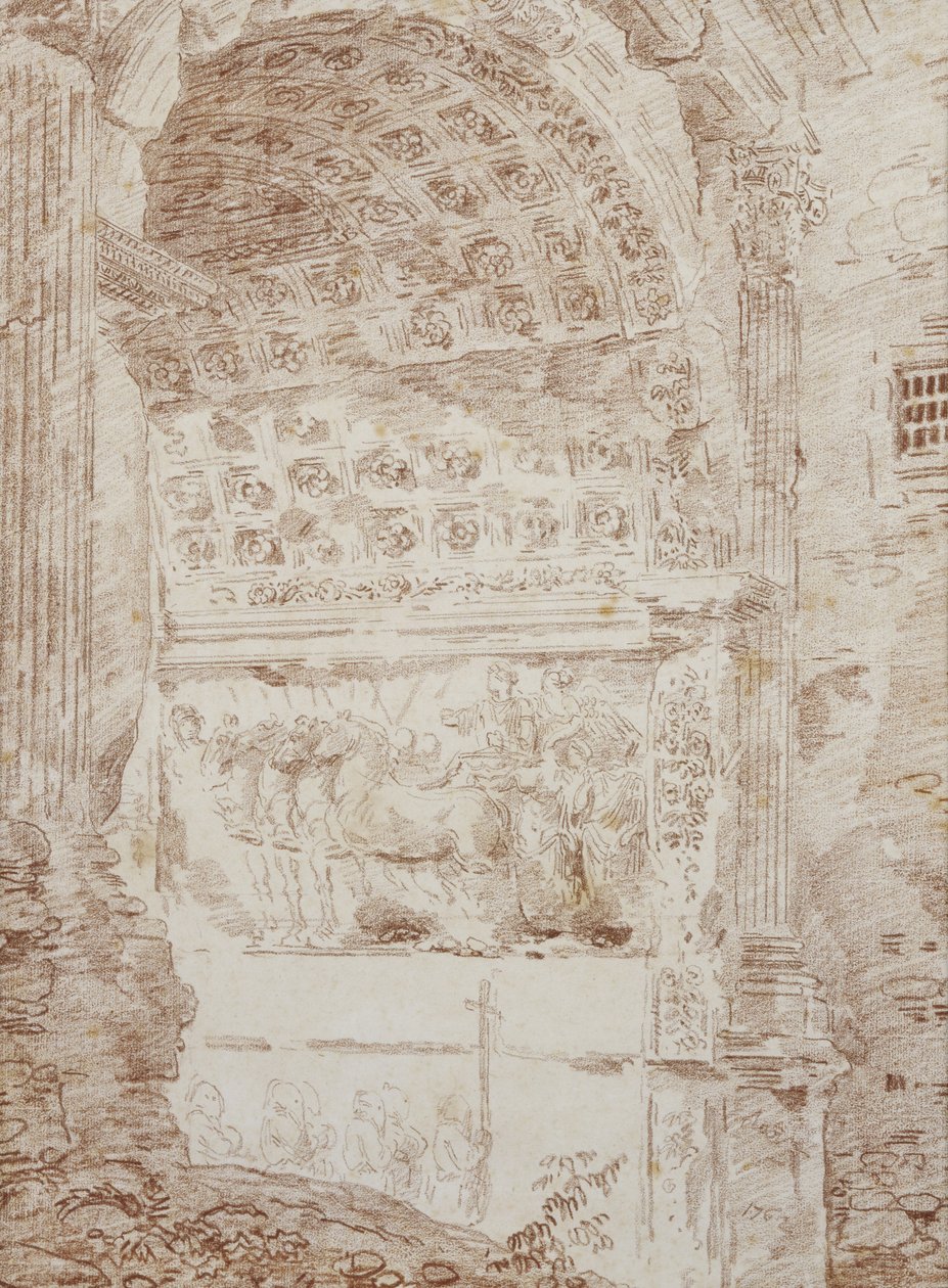 Der Triumph von Rom, Bogen des Titus von Hubert Robert