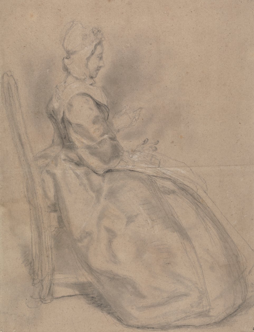 Studie einer sitzenden Dame von Hubert Francois Gravelot