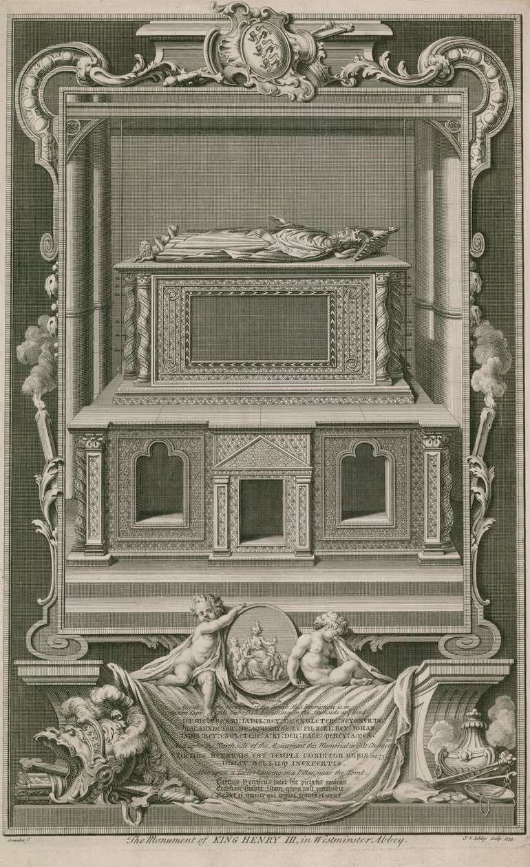 Das Denkmal von König Heinrich III. von Hubert Francois Gravelot