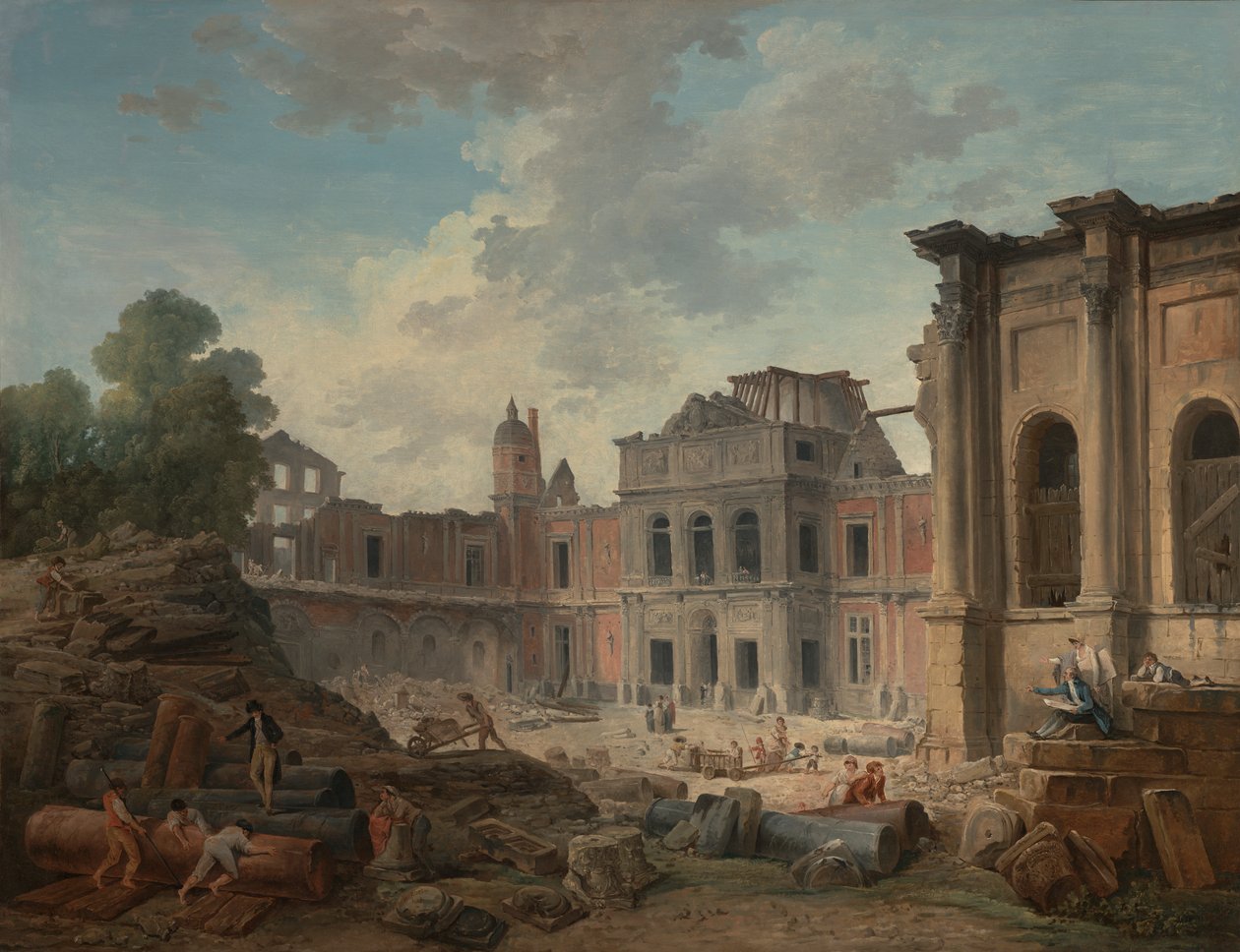 Abriss des Schlosses von Meudon von Hubert Robert