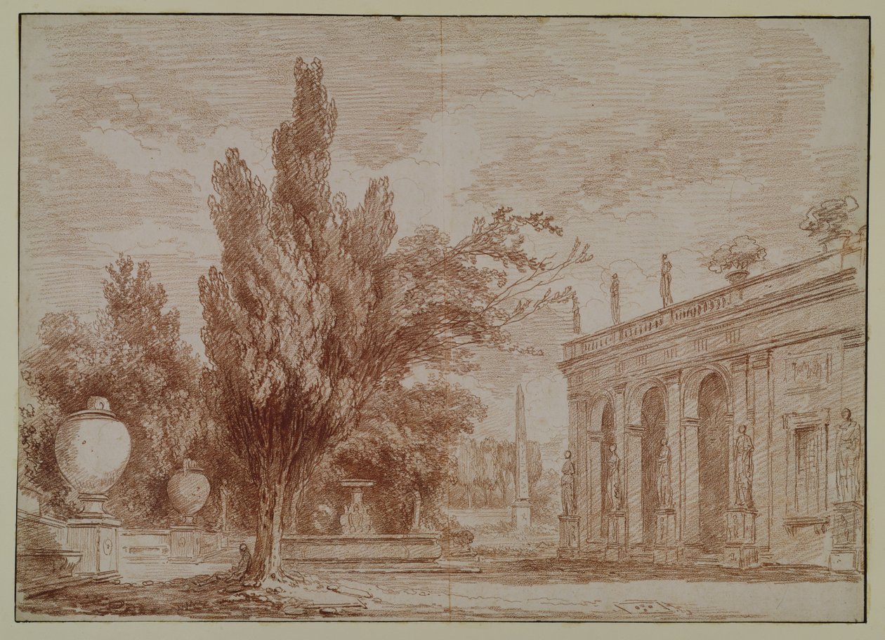 Italienischer Garten von Hubert Robert