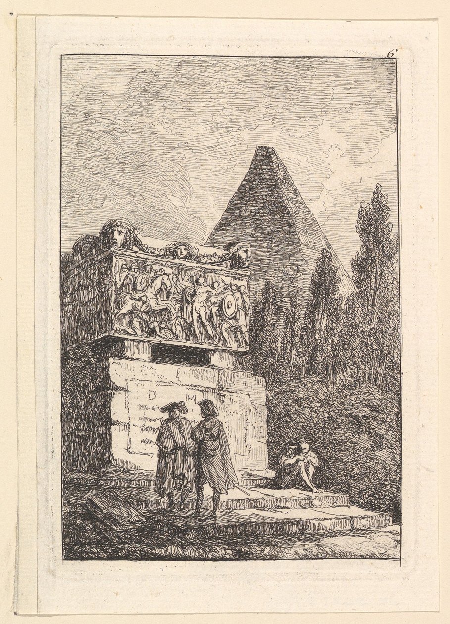 Der Sarkophag von Hubert Robert