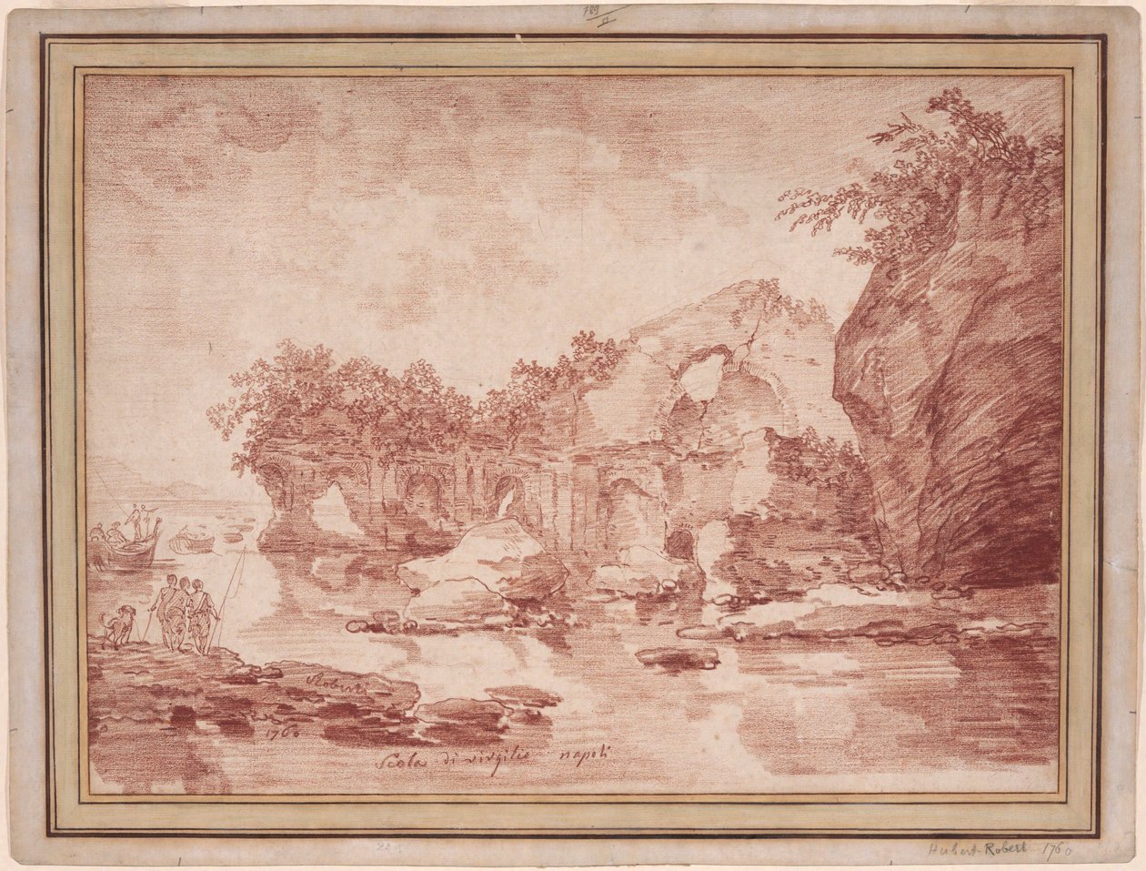 Ruinen am Meer in der Nähe von Neapel von Hubert Robert