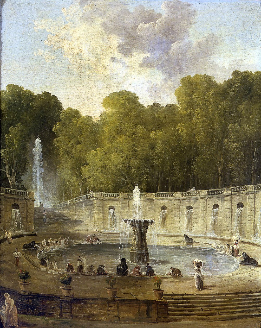 Wäscherinnen in einem Park von Hubert Robert
