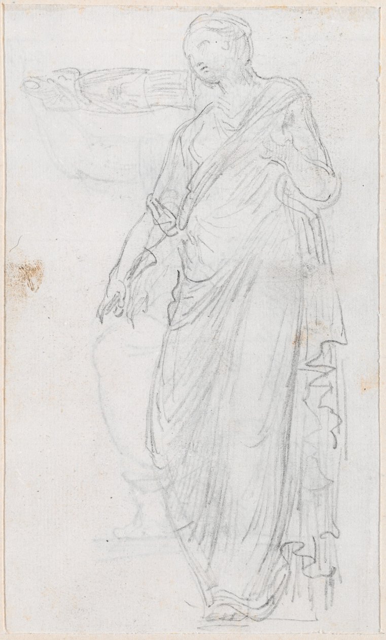 Frau in Toga [verso] von Hubert Robert