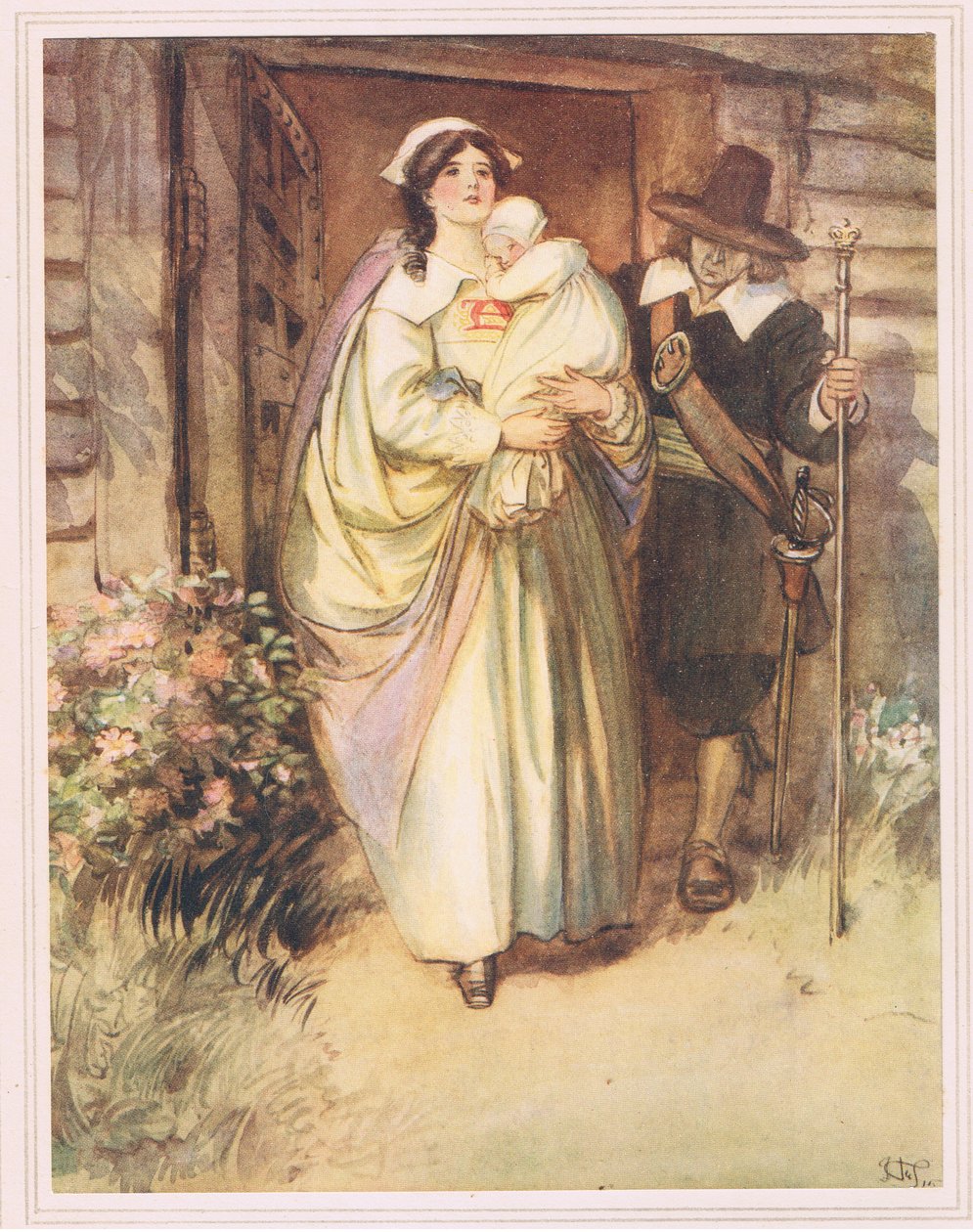 Die junge Dame stand vollständig enthüllt von Hugh Thomson