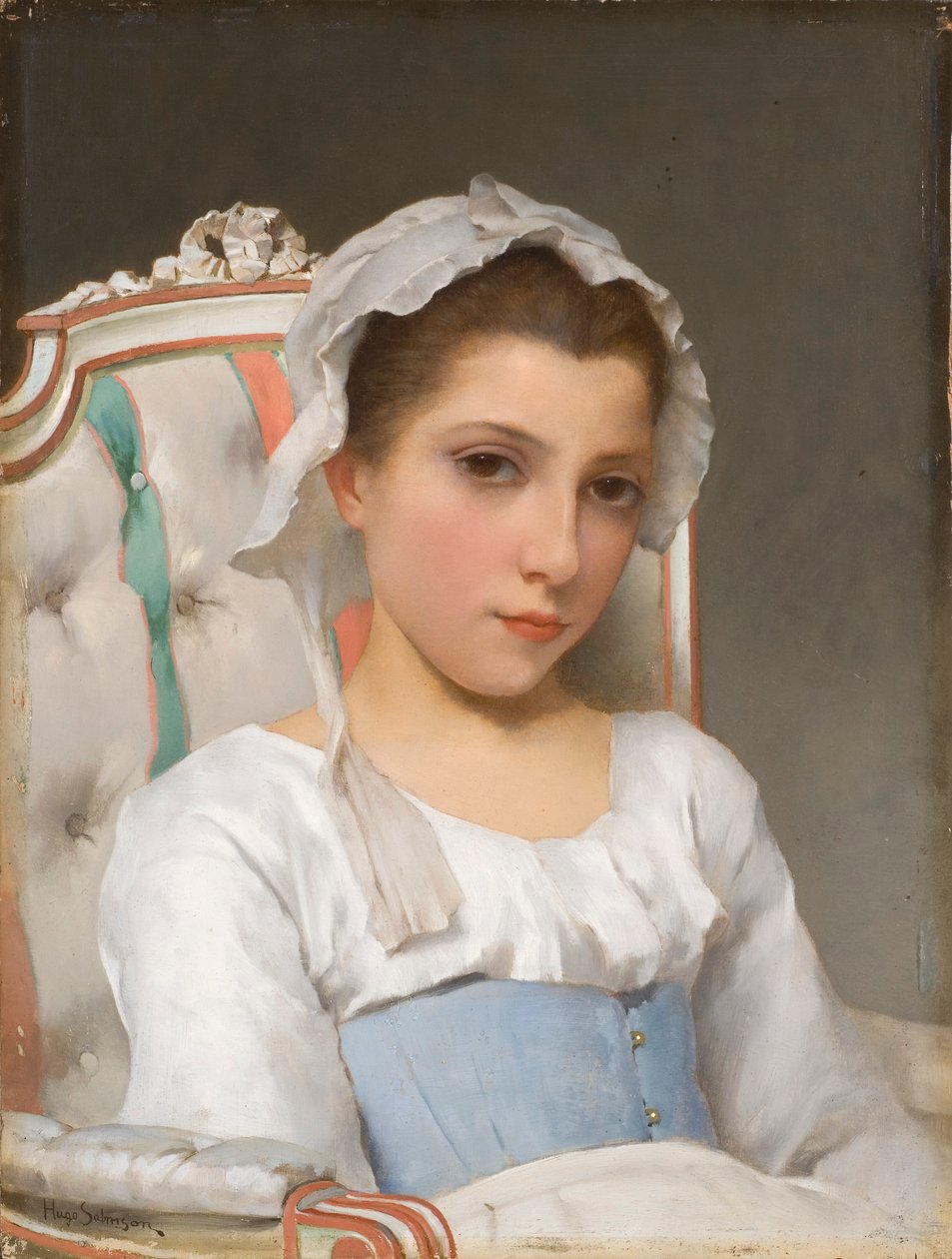 Porträt eines jungen Mädchens von Hugo Salmson