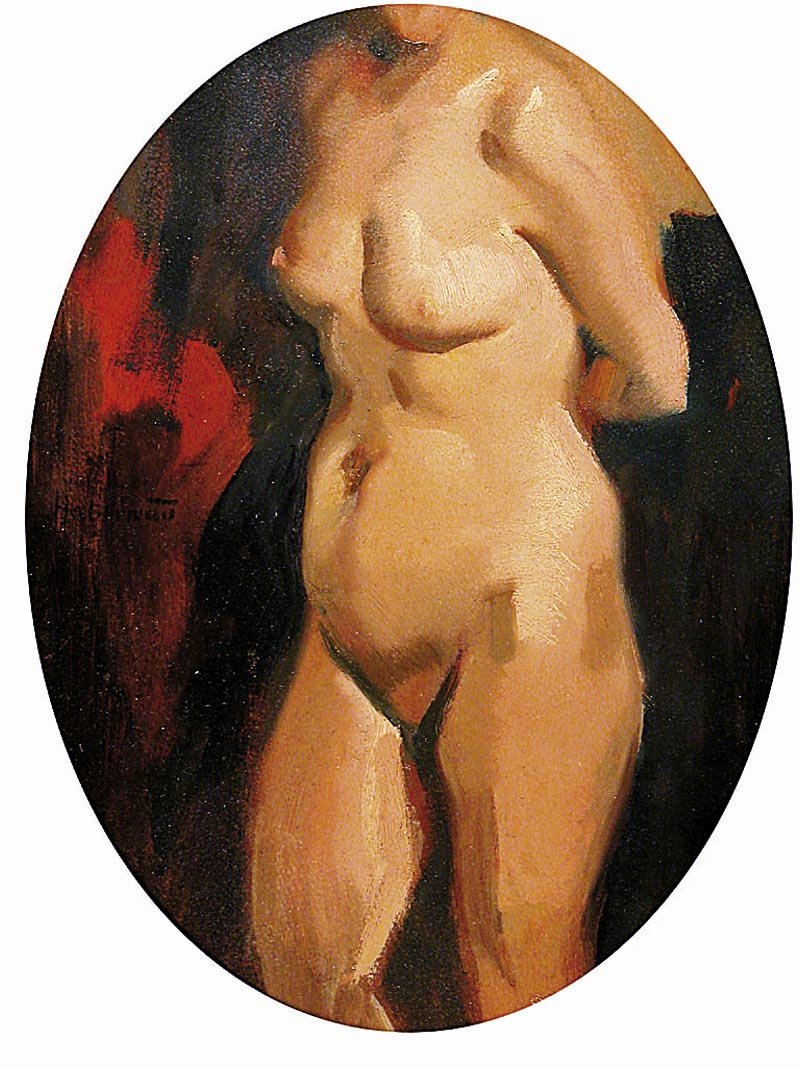 Weiblicher Torso von Hugo von Habermann