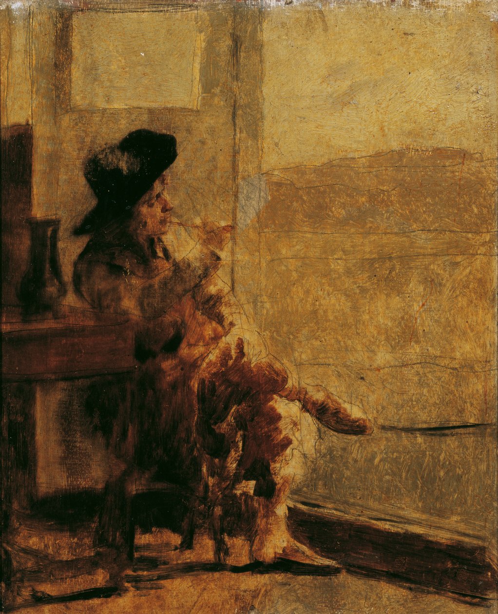 Sitzender Raucher von Hugo Charlemont
