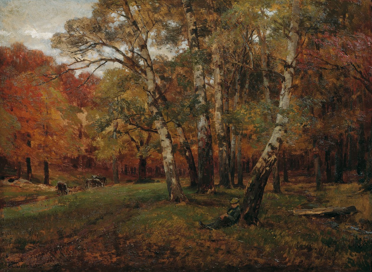 Landschaft mit Birken von Hugo Darnaut