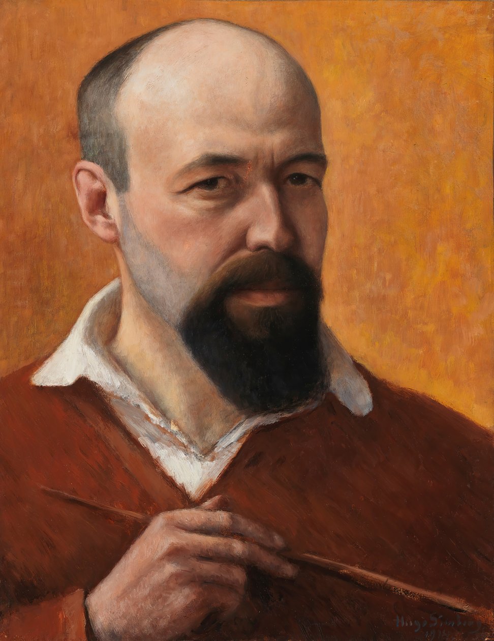 Selbstporträt, 1914 von Hugo Simberg