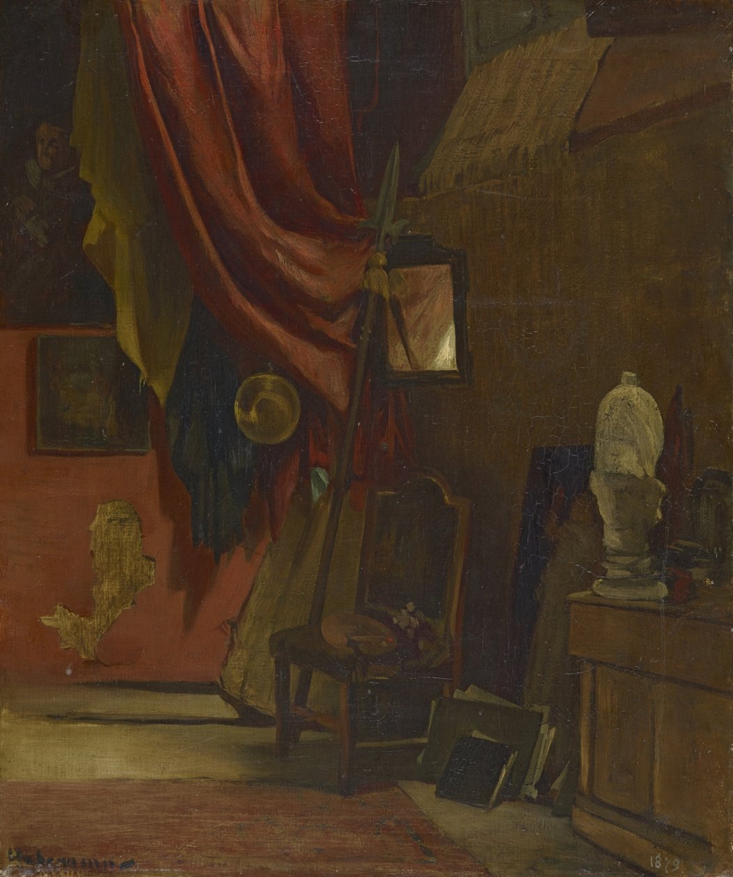 Im Atelier von Hugo von Habermann
