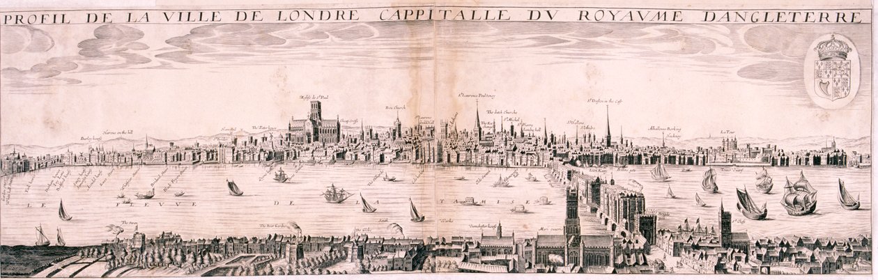 Blick auf London von Süden von Hugue Picart