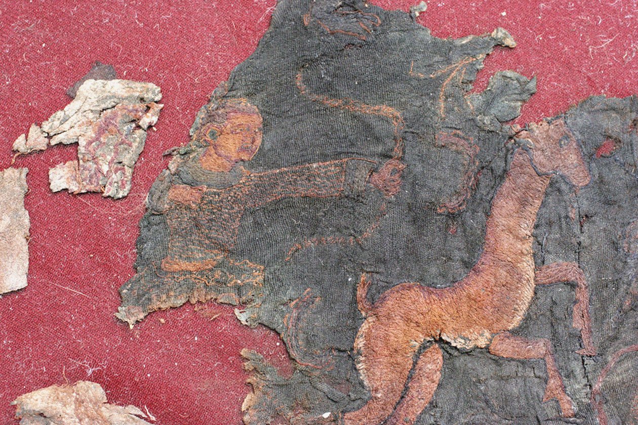 Teppichdetail, 1. Hälfte 1. Jh. n. Chr. von Hunnic Art
