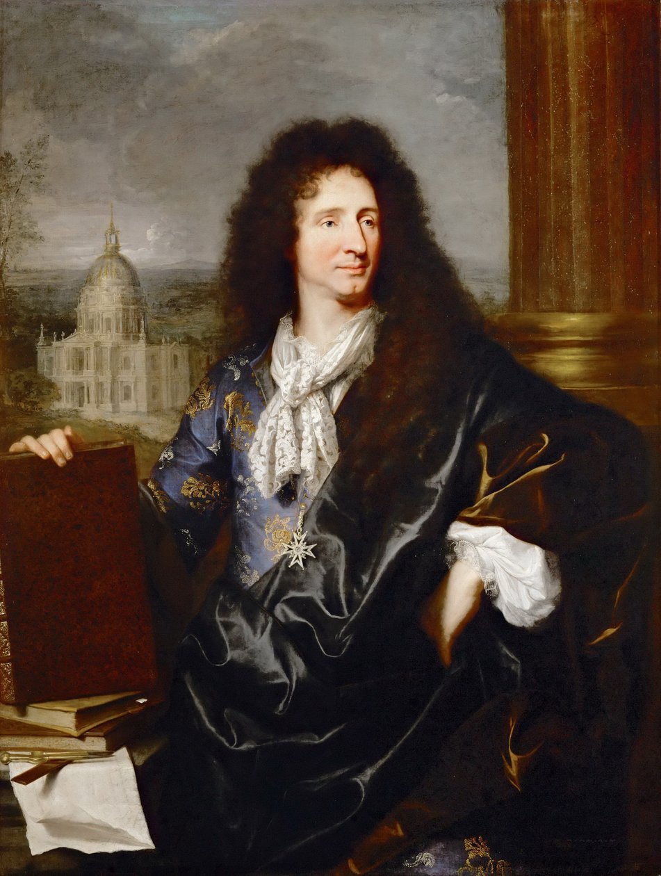 Porträt von Jules Hardouin-Mansart 1646-1701 von Hyacinthe Francois Rigaud
