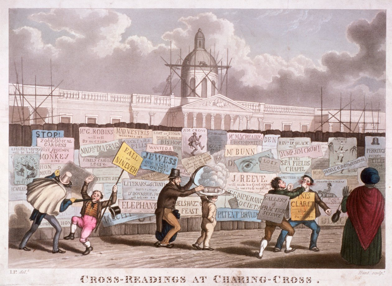 Querlesungen am Charing-Cross, London, 1835 von IP