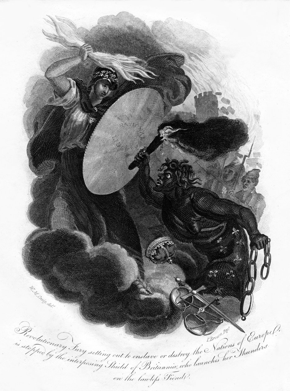 Revolutionäre Wut und Britannia, 1814 von I. Brown