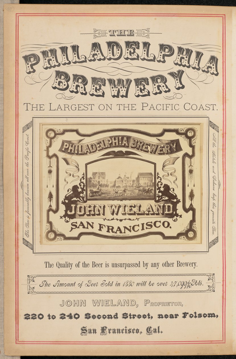 Philadelphia Brauerei, San Francisco von I. W. Taber