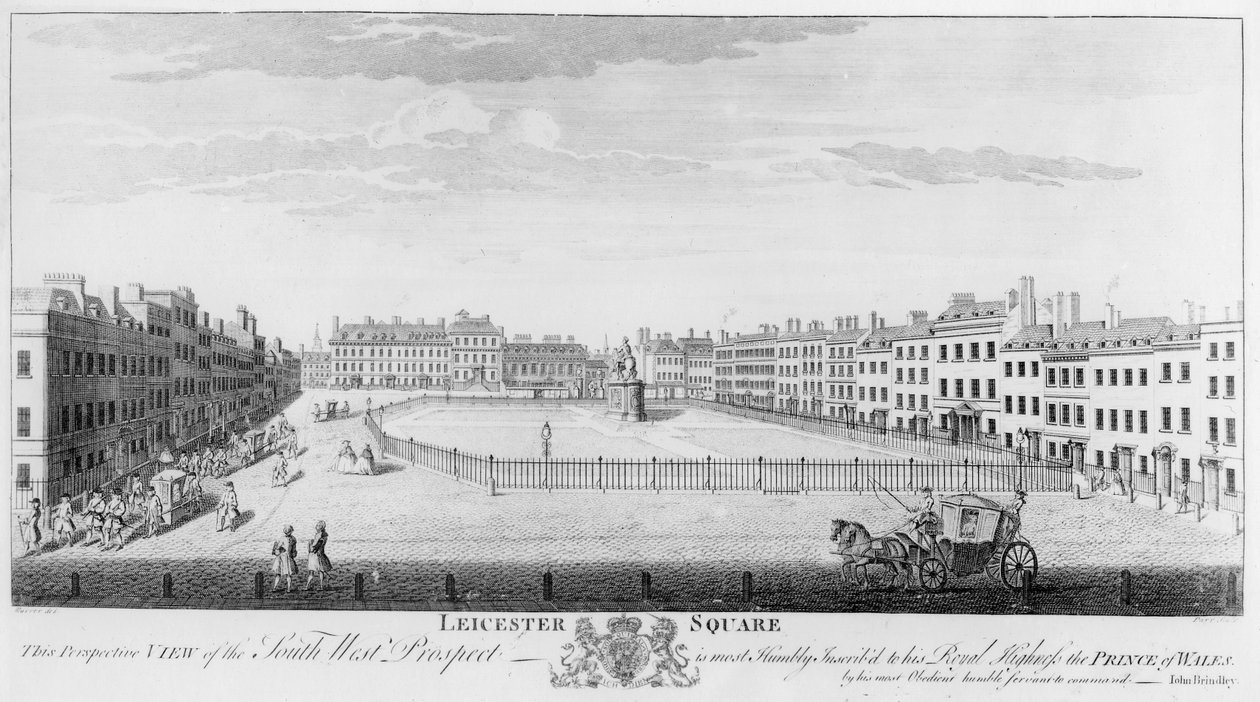 Leicester Square, 1753 von I. after Maurer