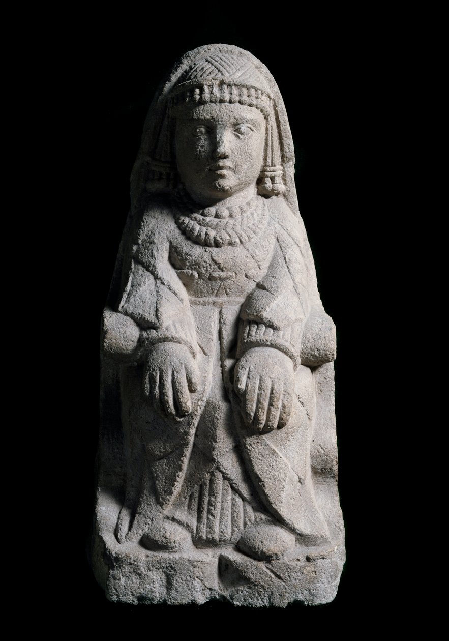 Sitzende Dame. Kalksteinskulptur, 4.-2. Jahrhundert v. Chr. von Iberian