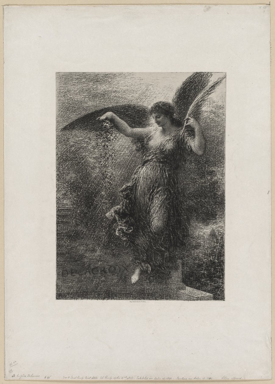 An Eugene Delacroix, 1890 von Ignace Henri Jean Fantin Latour