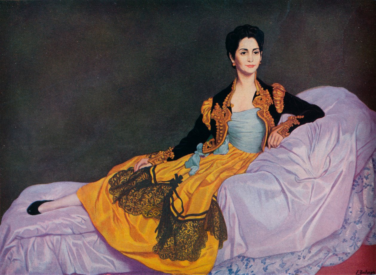 Marquise de Merito, ca. 1916 von Ignacio Zuloaga y Zabaleta