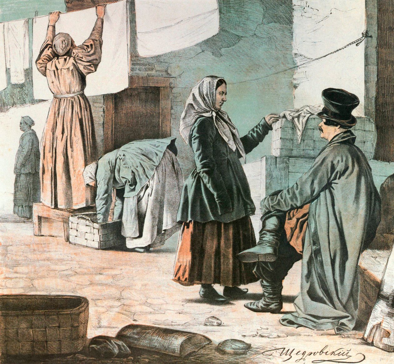Wäscherinnen, 1846 von Ignati Shchedrovsky